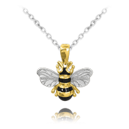 Pozlacený stříbrný náhrdelník Minet včelka